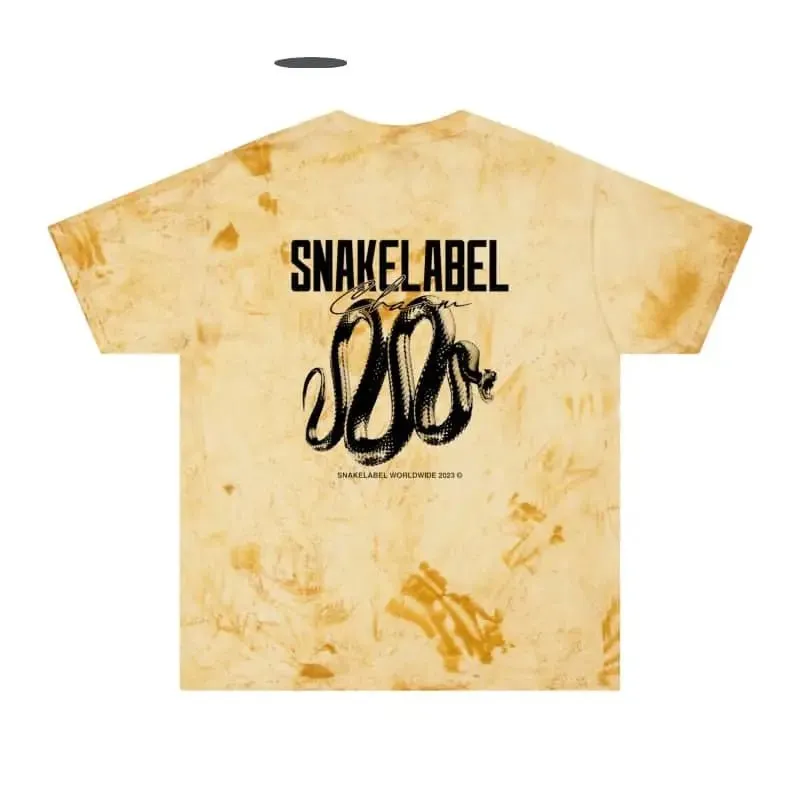 Snake Unisex Color Blast T-Shirt - Soft 100% Cotton Fabric, Unique Color Blast Effect