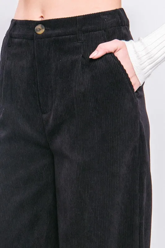 Stretch Waist Corduroy Trouser Pants