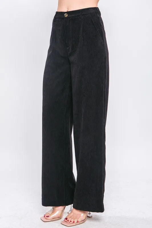 Stretch Waist Corduroy Trouser Pants