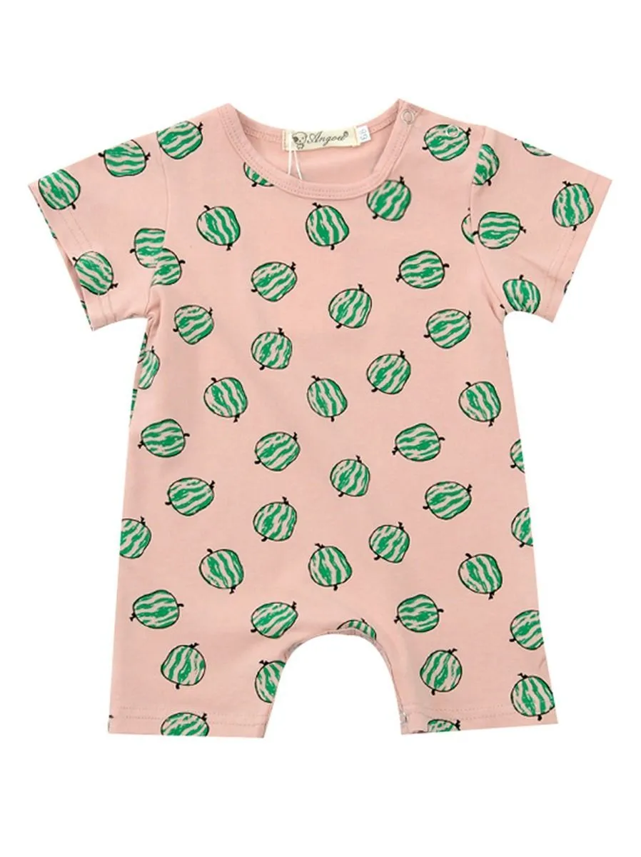 Summer Fruit Print Baby Jumpsuit Wholesale Overalls