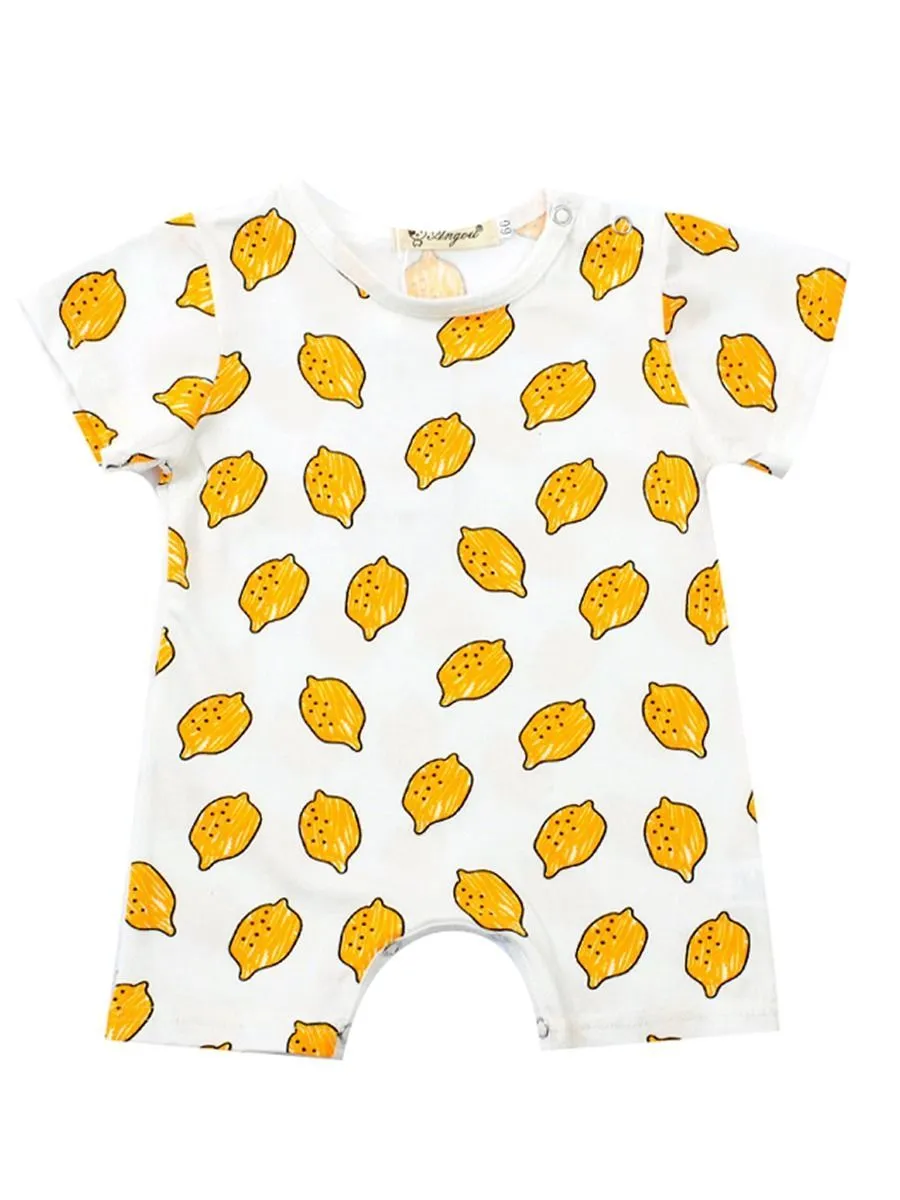 Summer Fruit Print Baby Jumpsuit Wholesale Overalls