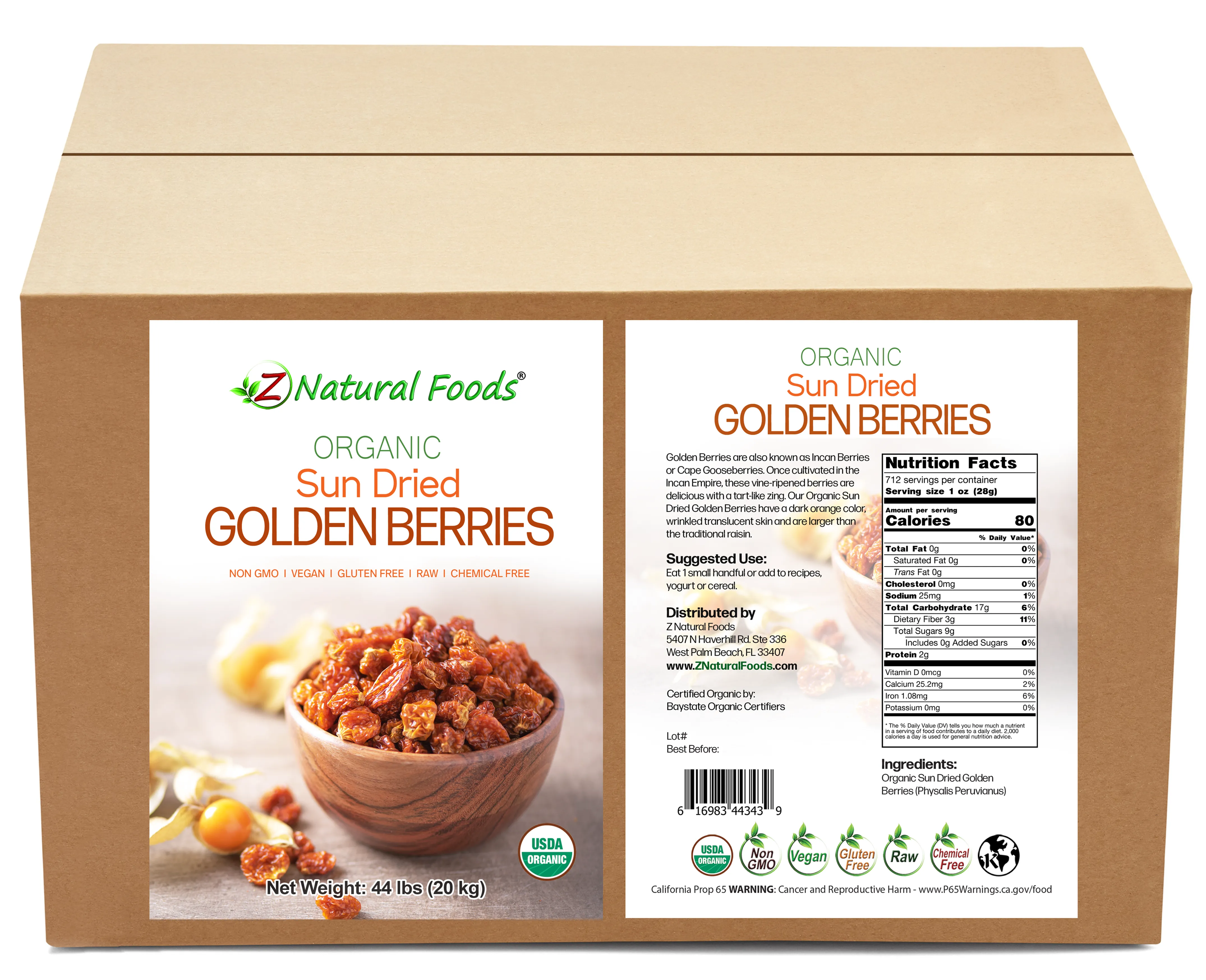 Sun Dried Golden Berries - Organic