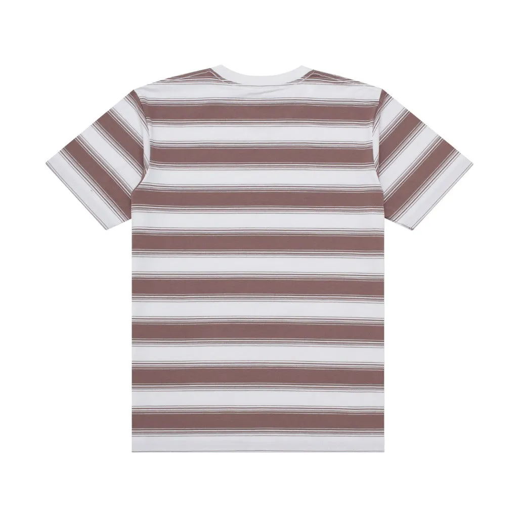 T-Shirt Stripe JASON BROWN WHITE