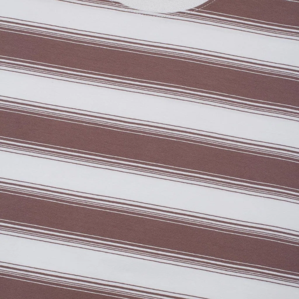 T-Shirt Stripe JASON BROWN WHITE