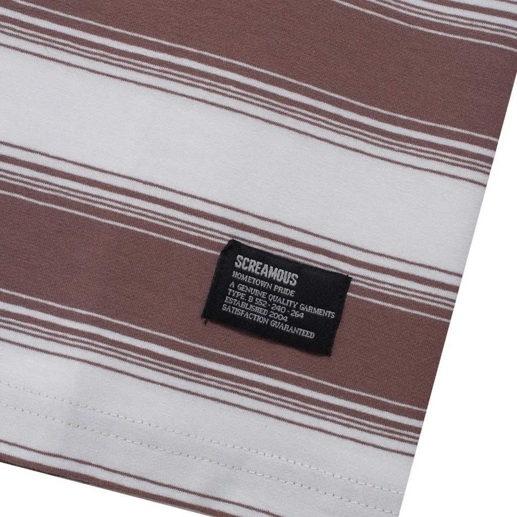 T-Shirt Stripe JASON BROWN WHITE