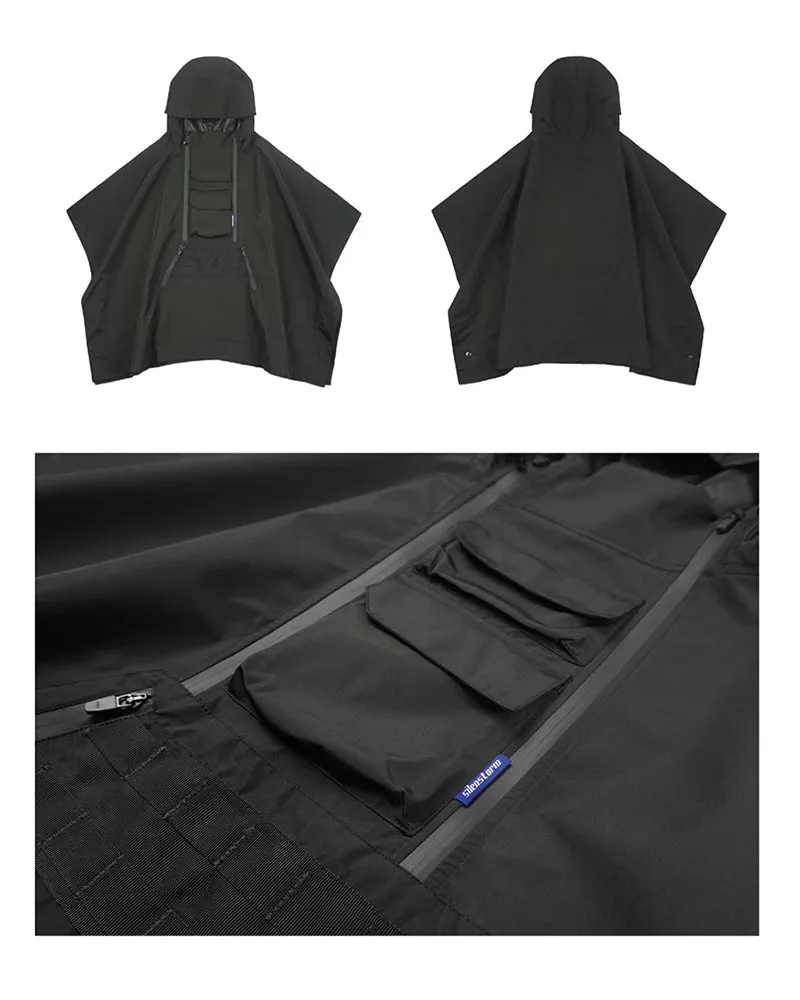 Techwear Cyberpunk Ninja Costume Waterproof Cape Jacket