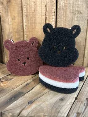 Teddy Bear Double Sided Sponges