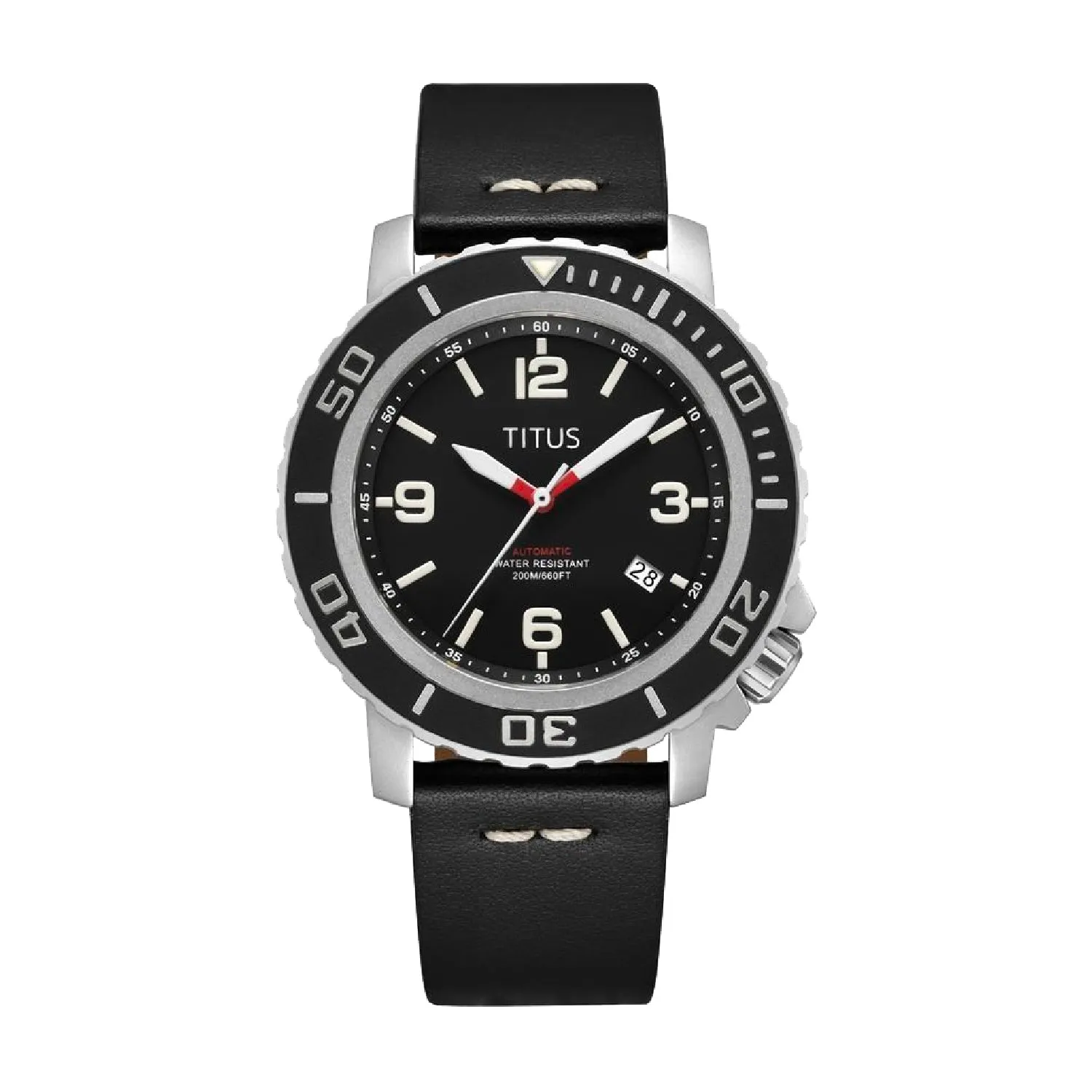 The Cape 3 Hands Date Mechanical Leather Men Watch W06-03227-003