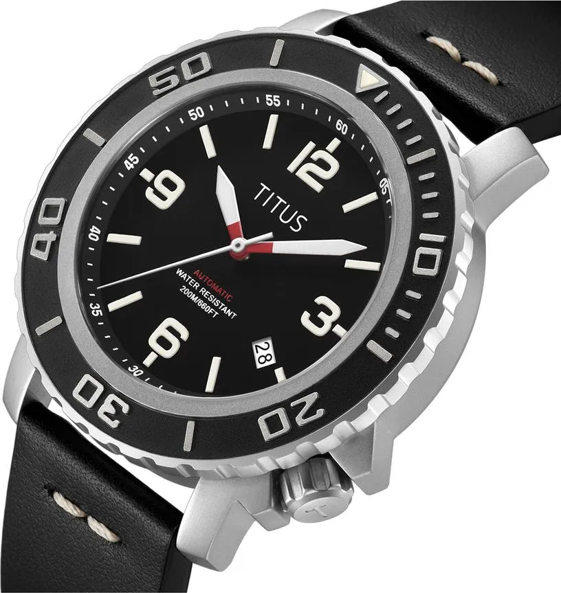 The Cape 3 Hands Date Mechanical Leather Men Watch W06-03227-003