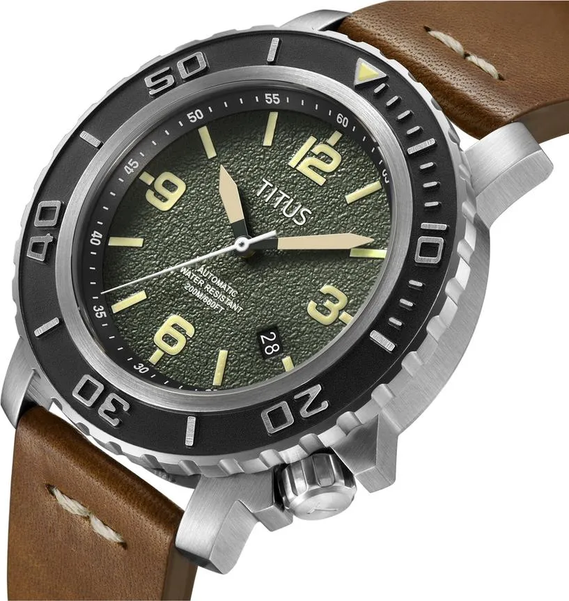 The Cape 3 Hands Date Mechanical Leather Men Watch W06-03227-004