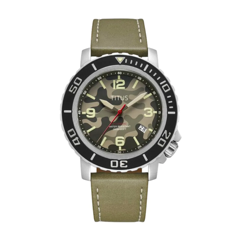 The Cape Limited Edition 3 Hands Date Mechanical Leather Men Watch W06-03227-009