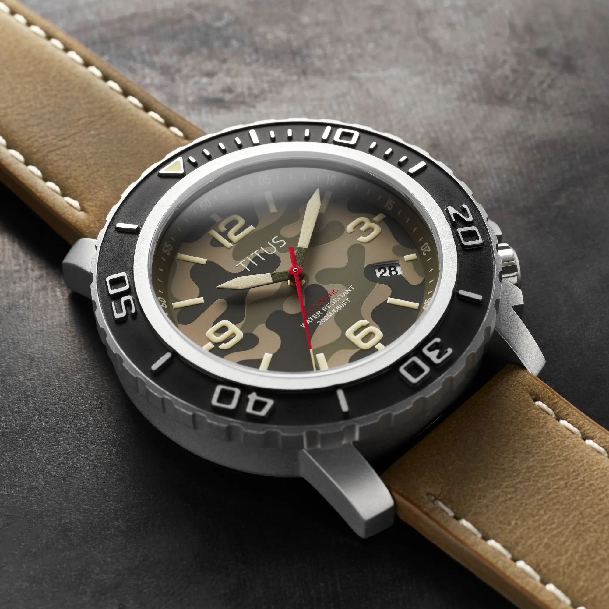 The Cape Limited Edition 3 Hands Date Mechanical Leather Men Watch W06-03227-009