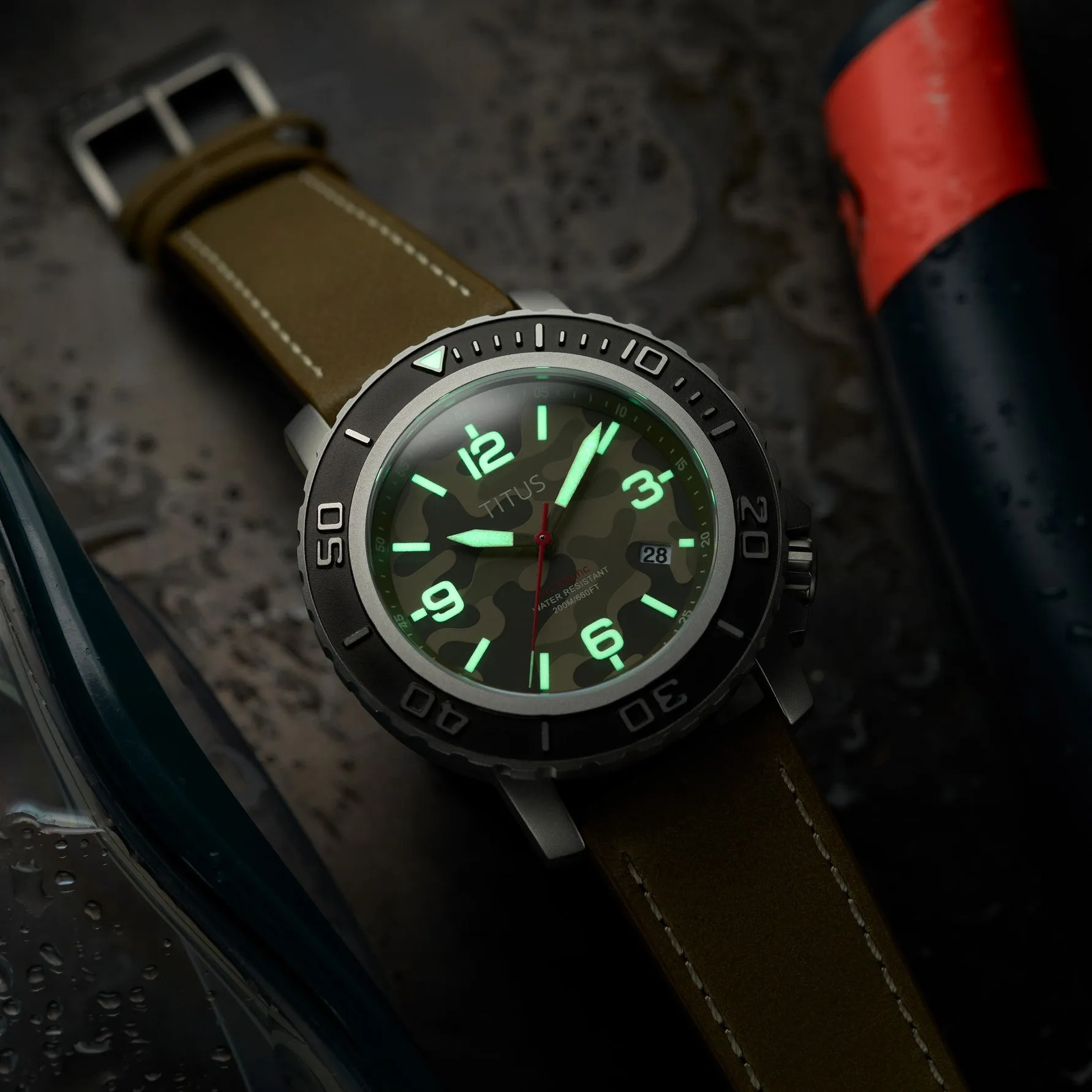 The Cape Limited Edition 3 Hands Date Mechanical Leather Men Watch W06-03227-009