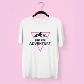 Time to Adventure Round Neck Half Sleeve Classic T-Shirt