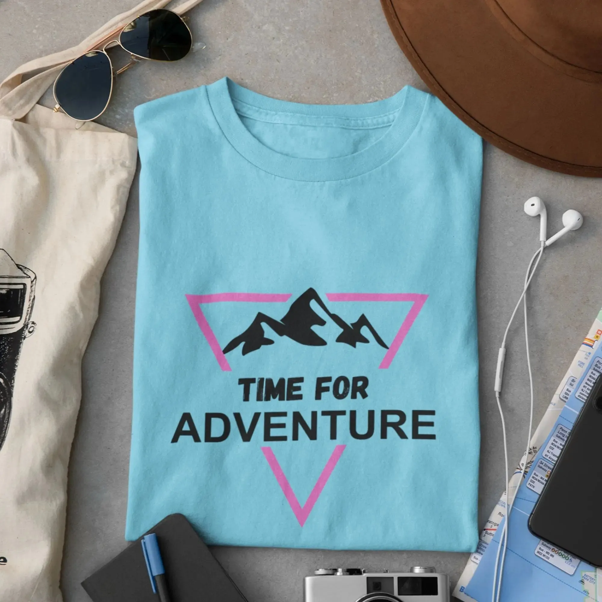 Time to Adventure Round Neck Half Sleeve Classic T-Shirt