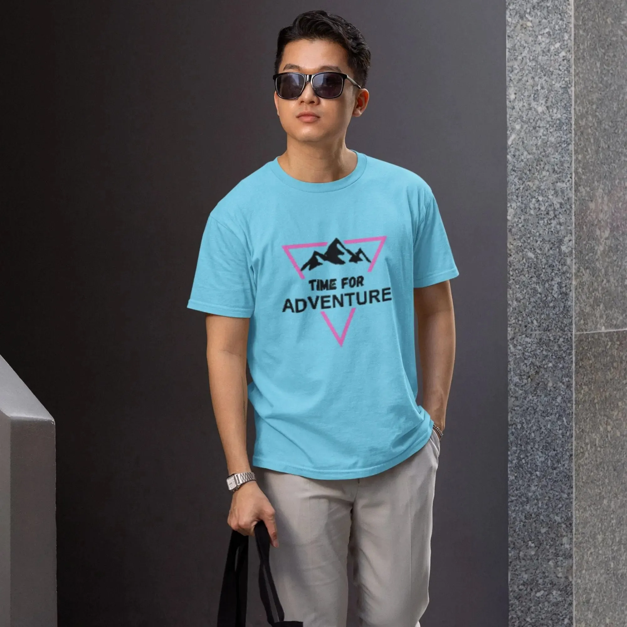 Time to Adventure Round Neck Half Sleeve Classic T-Shirt
