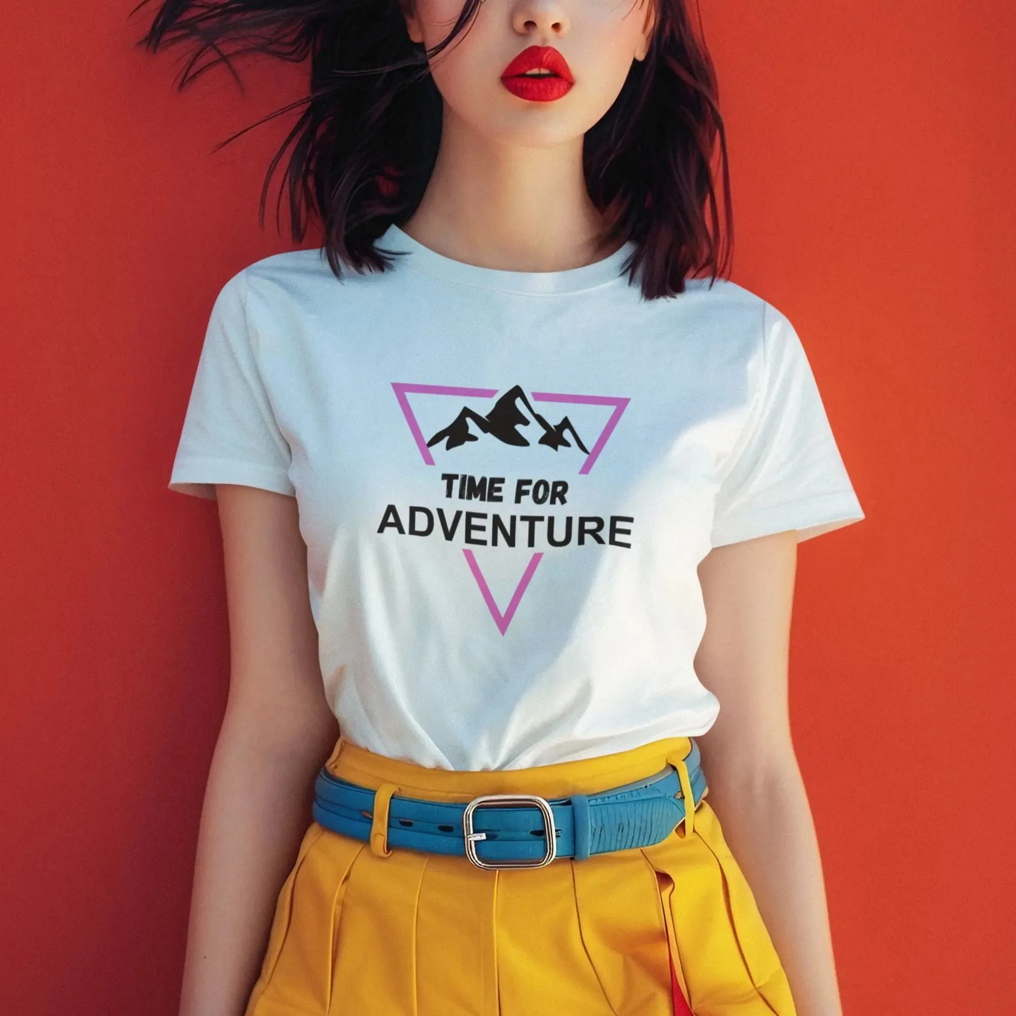 Time to Adventure Round Neck Half Sleeve Classic T-Shirt