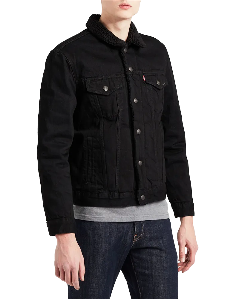 Type III Sherpa Trucker Jacket in Black
