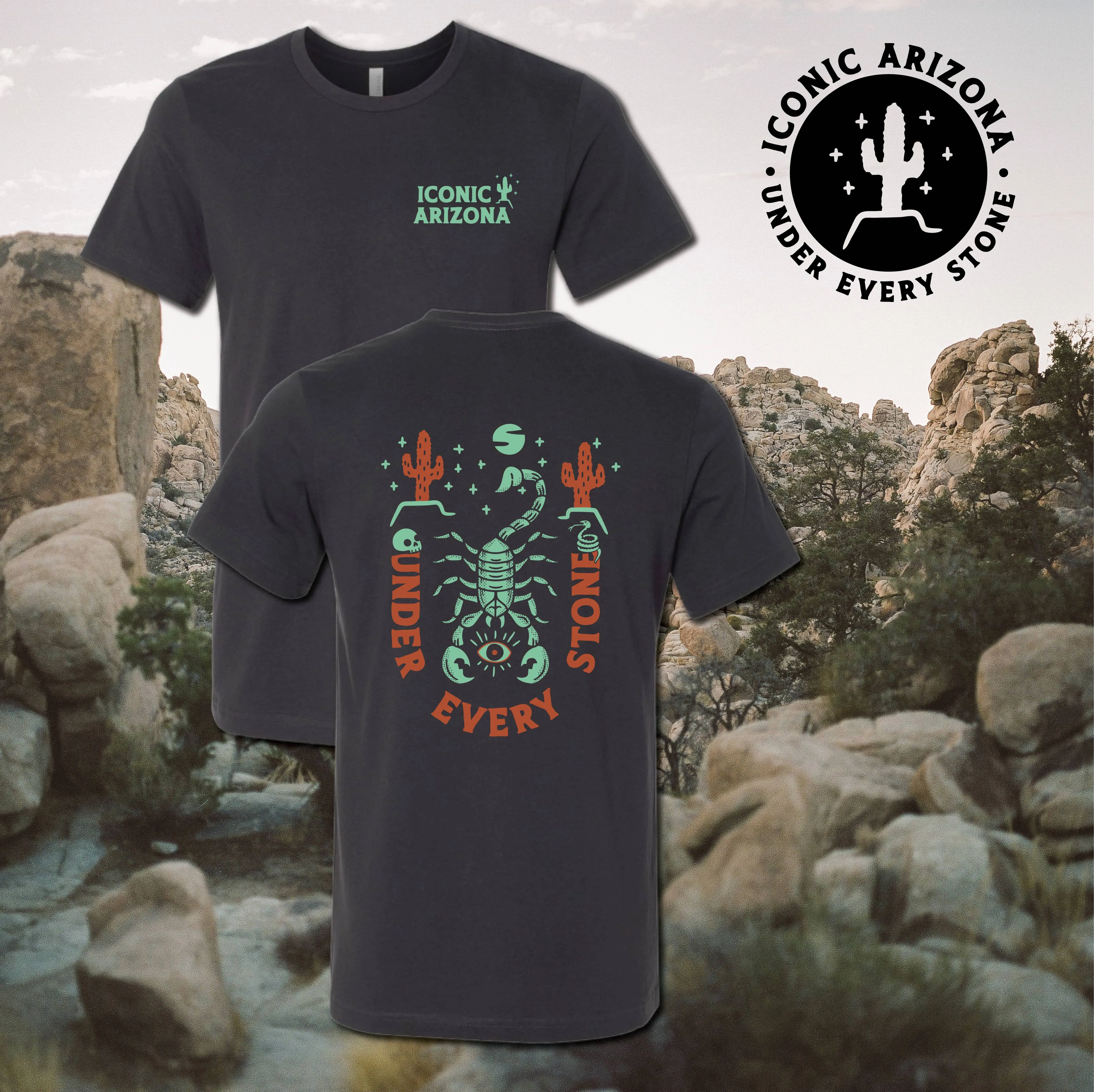 Under Every Stone Unisex Tee - Dark Gray
