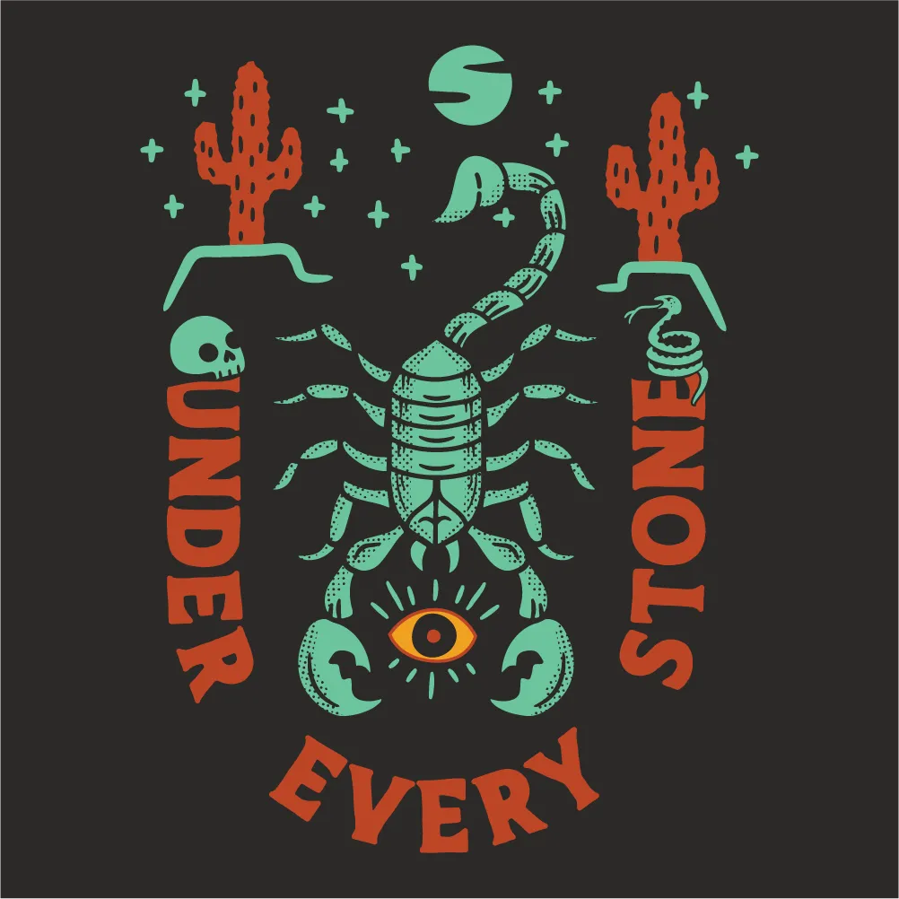 Under Every Stone Unisex Tee - Dark Gray