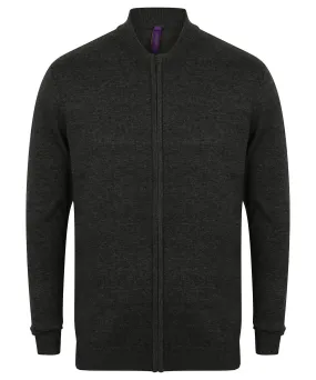 Unisex zip-through cardigan | Grey Marl
