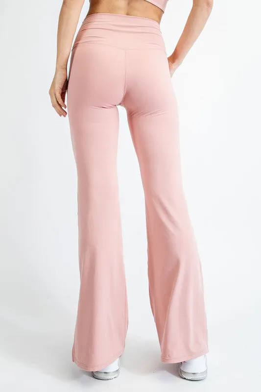 V Waist Flared Yoga Pants With Pockets