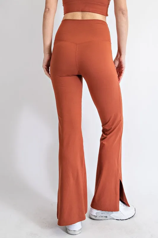 V Waist Flared Yoga Pants With Pockets