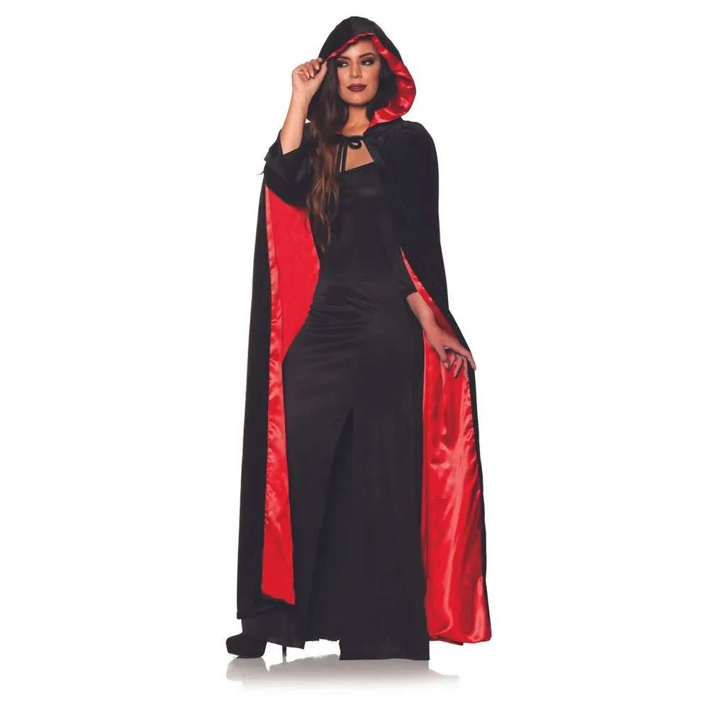 Velvet Hooded Cape with Lining