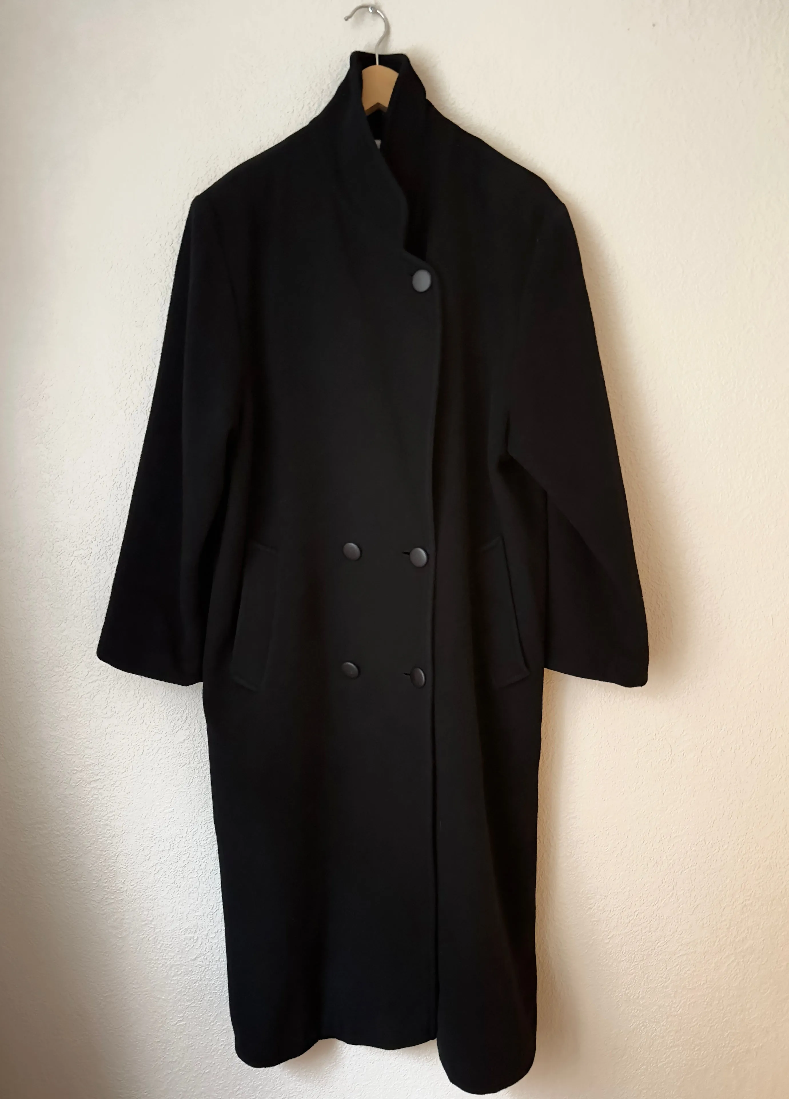 Vintage Double-breasted Wool Coat, size EU 38
