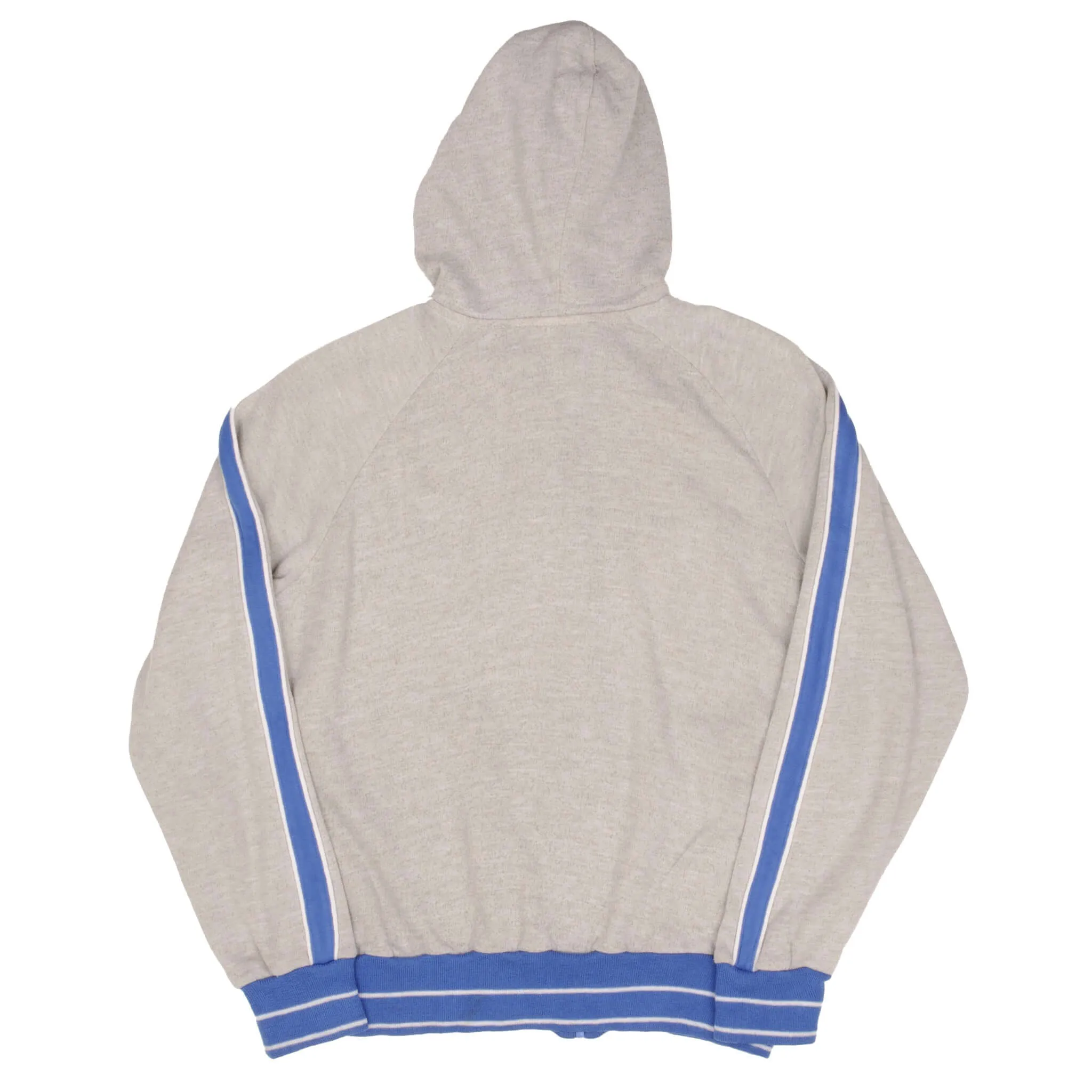 VINTAGE NIKE CLASSIC SWOOSH GREY FULL ZIP HOODIE SWEATSHIRT 1970S SIZE MEDIUM