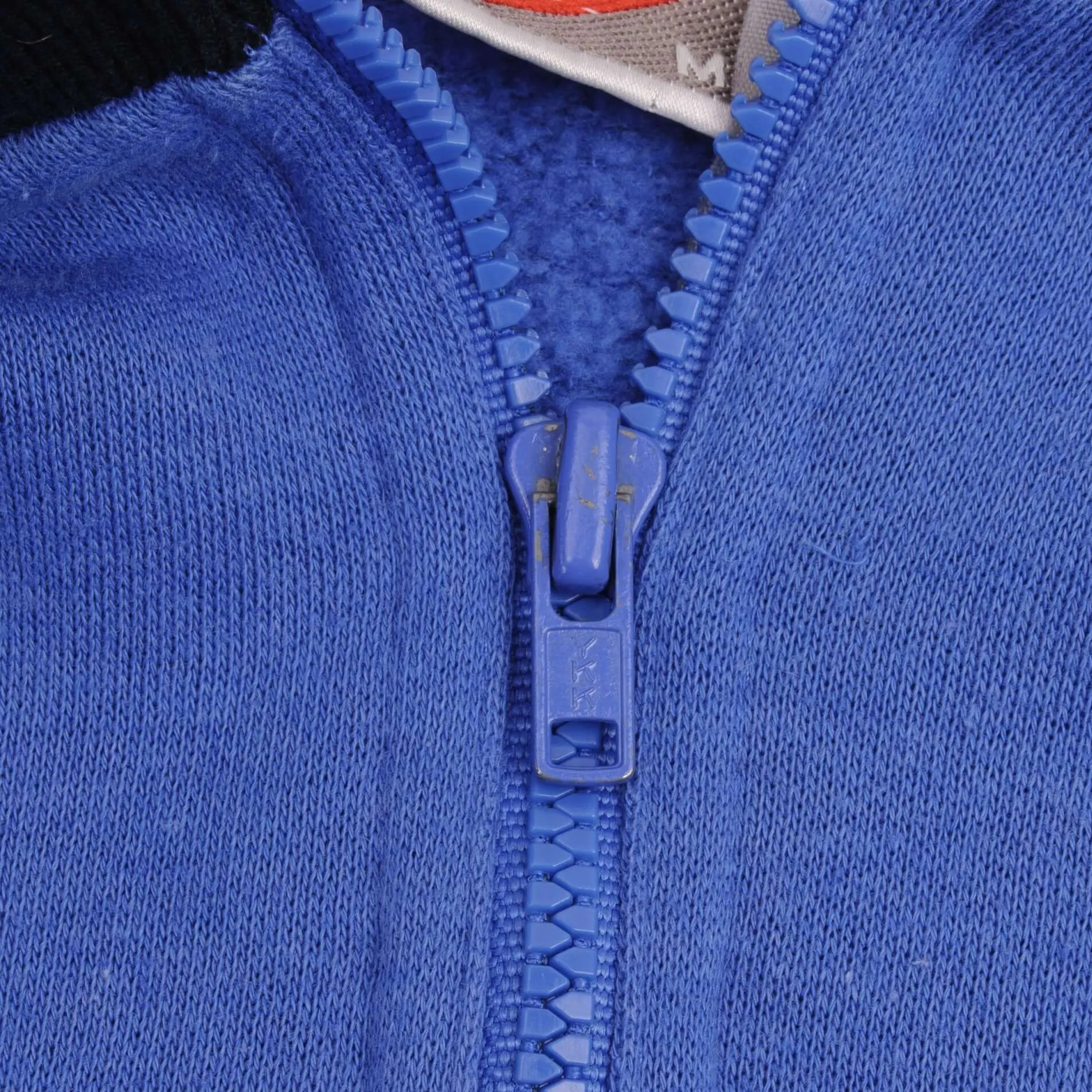 VINTAGE NIKE SPELL OUT QUARTER ZIP BLUE SWEATSHIRT 1990S SIZE MEDIUM