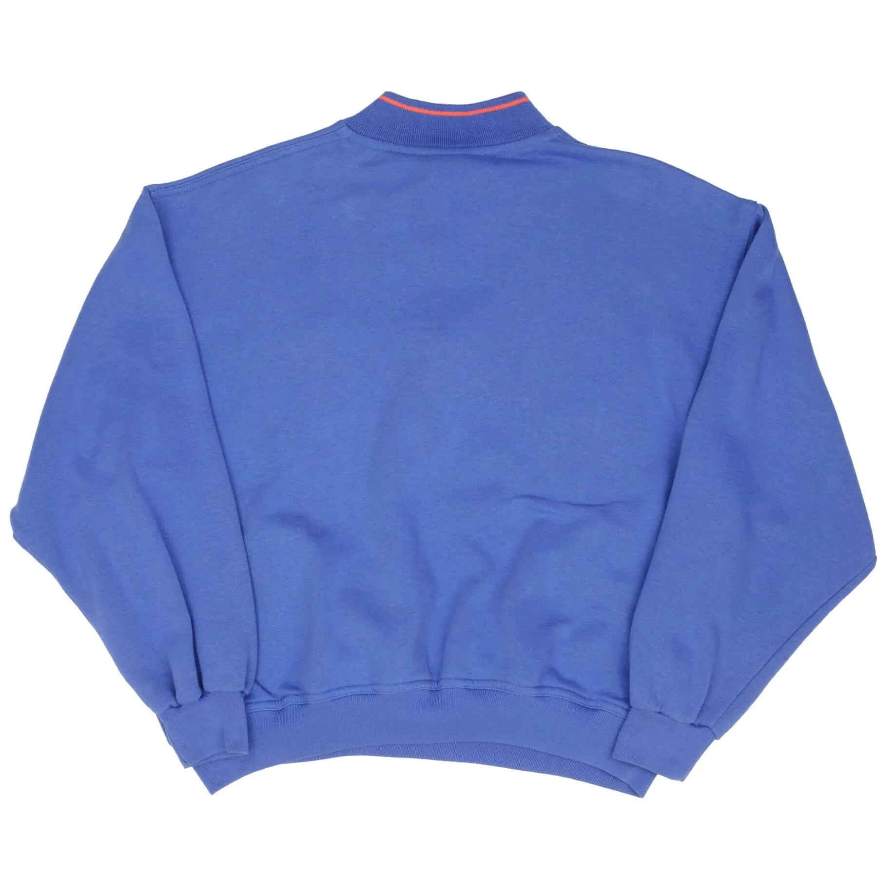 VINTAGE NIKE SPELL OUT QUARTER ZIP BLUE SWEATSHIRT 1990S SIZE MEDIUM