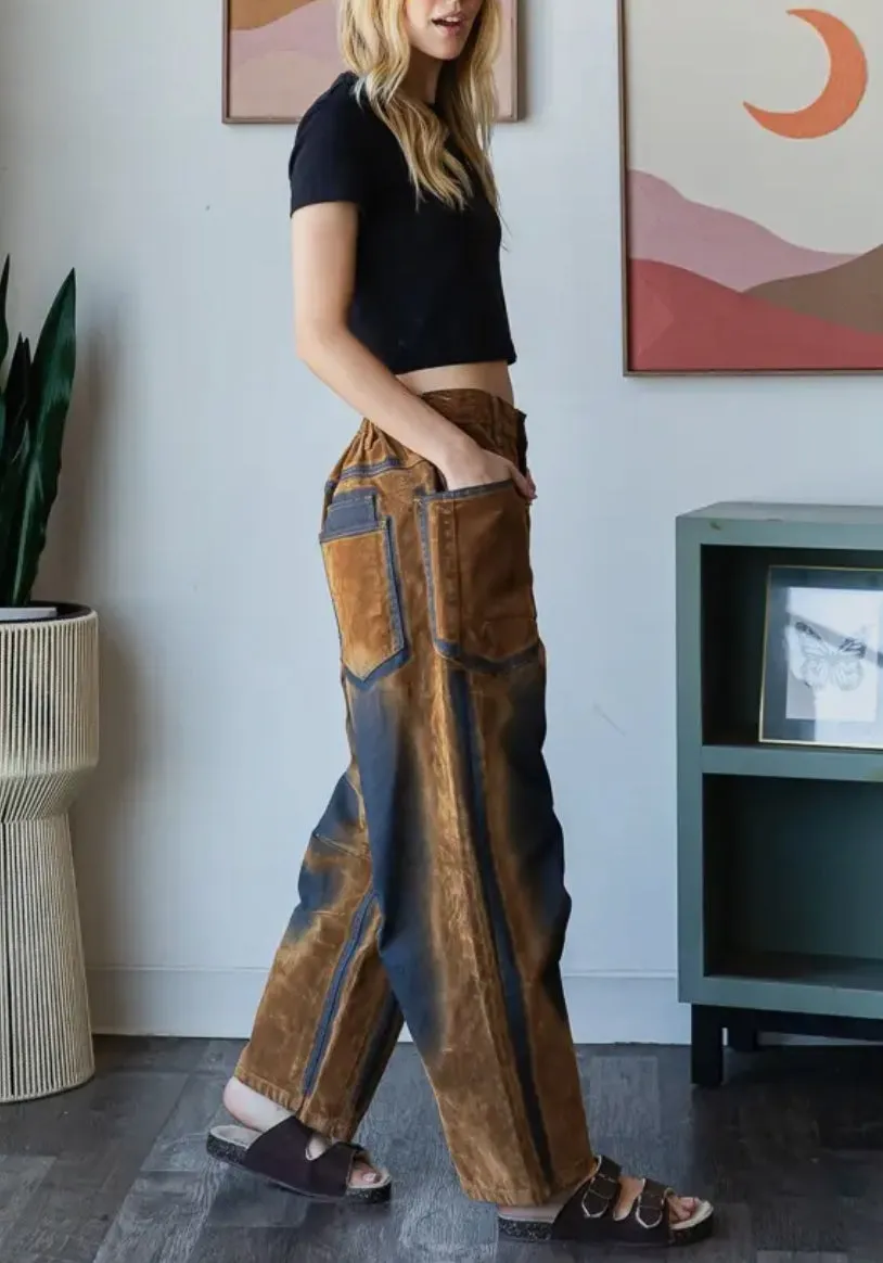 Vintage Suede Velvet Brown Pants Oli & Hali Pants