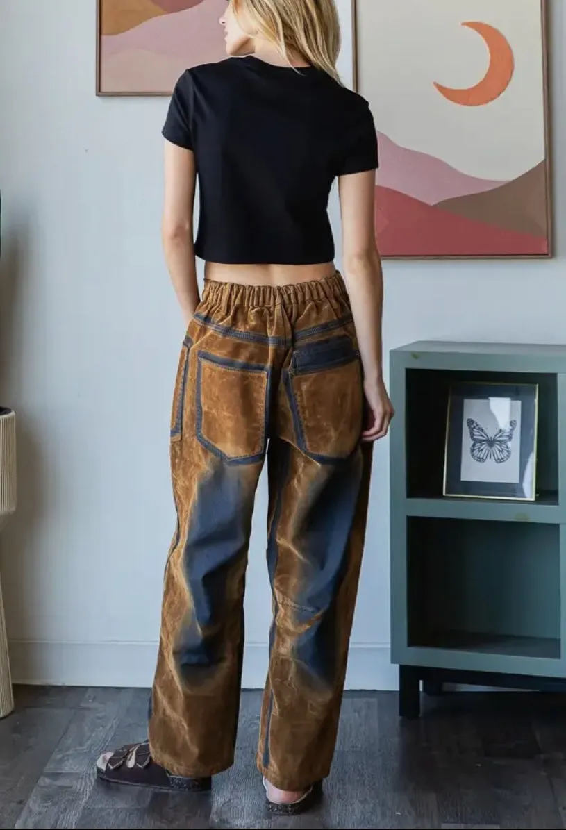 Vintage Suede Velvet Brown Pants Oli & Hali Pants