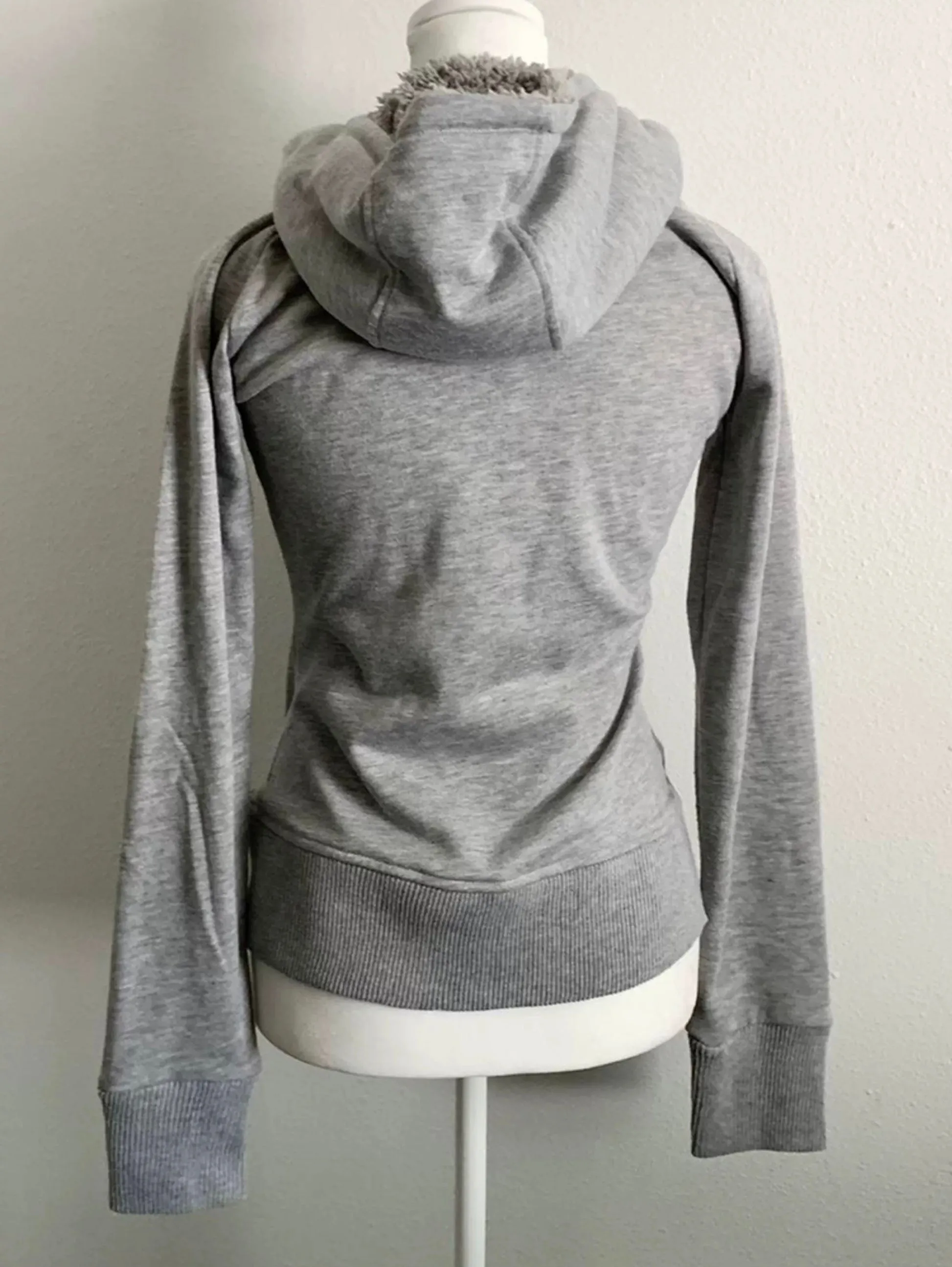 Wenkouban-Winter 2024 New American Retro Design 1980s fashion y2k outfits Silver Grey Fur Hoodie
