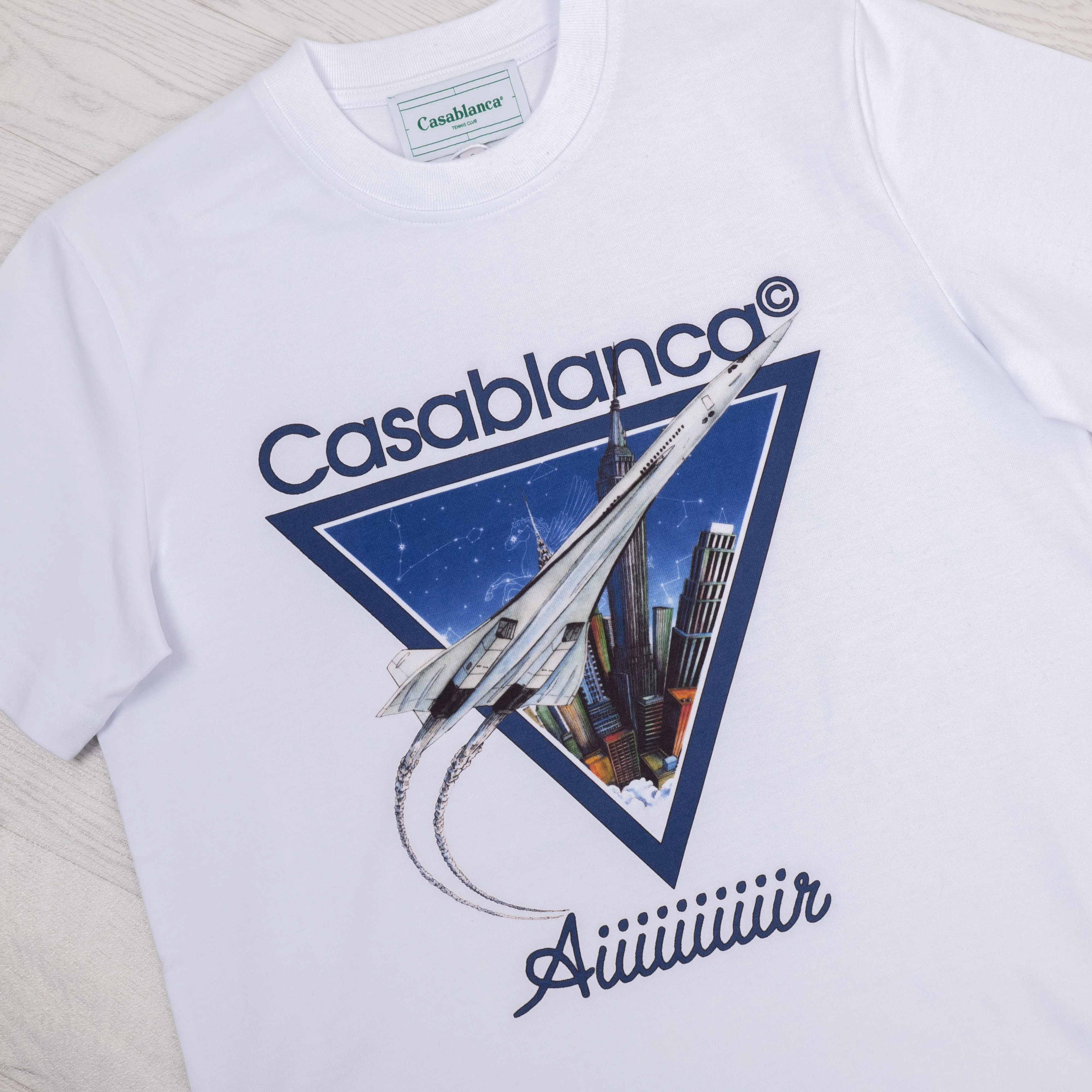 White Aiiiiir Printed T-Shirt.