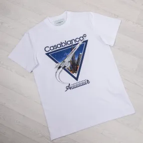 White Aiiiiir Printed T-Shirt.