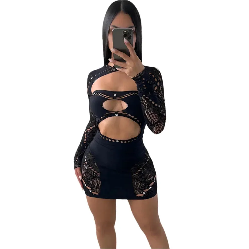 Women's Pink Mesh See-Through Short Sleeve Bodycon Jumpsuit - Summer Streetwear One-Piece Outfit