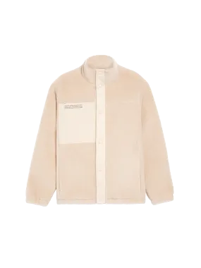 Womens Recycled Wool Fleece Jacket—sand