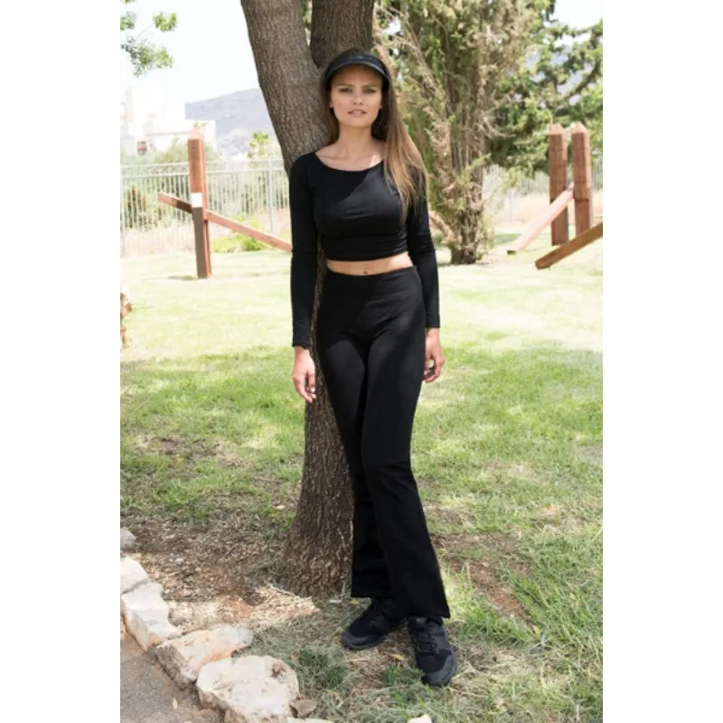 Women's Solid Bootcut Yoga Pants High Waist Workout Leggings