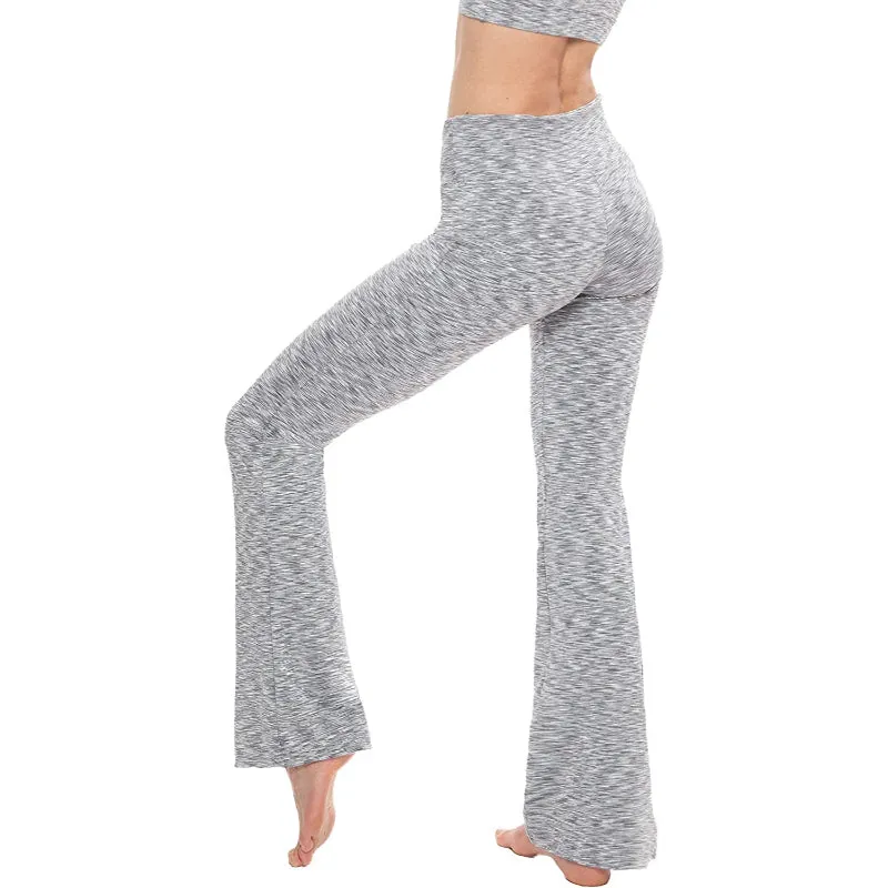 Women's Solid Bootcut Yoga Pants High Waist Workout Leggings