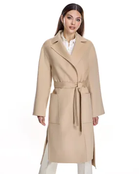 Wool blend Belted Trench Coat