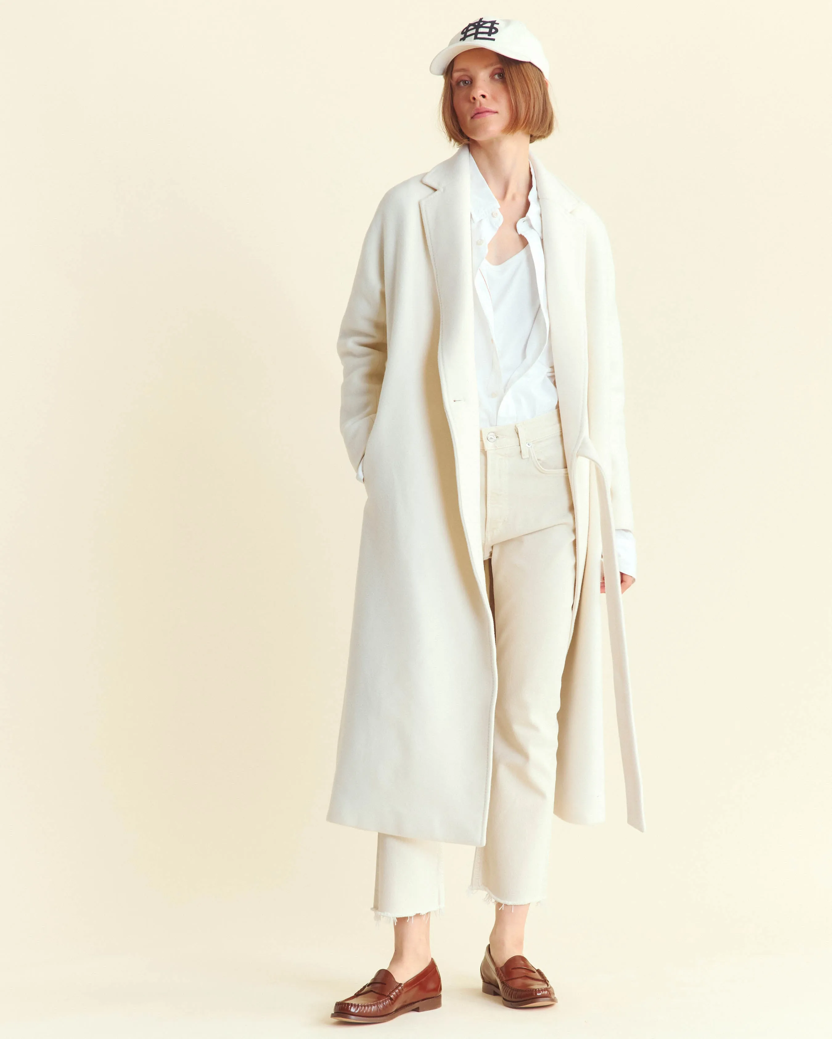 Wool Blend Wrap Coat