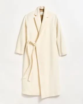 Wool Blend Wrap Coat