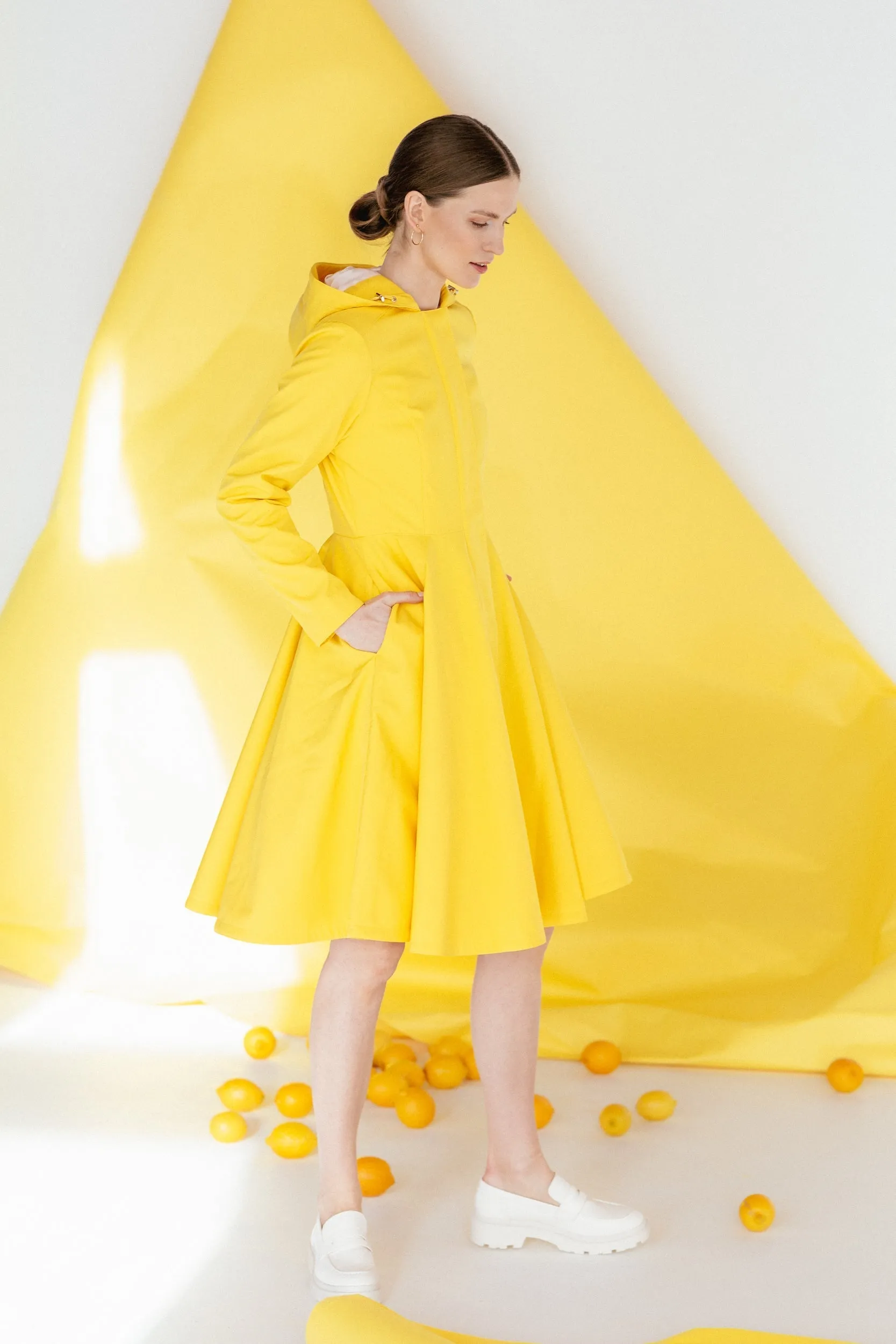 'Yellow Sun' in size L petite (with imperfection)